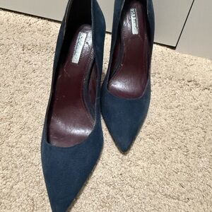 BCBGeneration Navy Suede Heels
